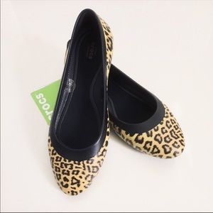 Animal Print Croc's Flat Shoes